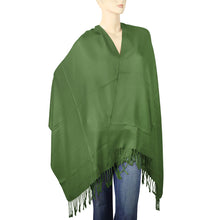 Load image into Gallery viewer, Women&#39;s Soft Solid Color Pashmina Shawl Wrap Scarf - Olive