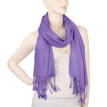 Load image into Gallery viewer, Women&#39;s Soft Solid Color Pashmina Shawl Wrap Scarf - Lavender