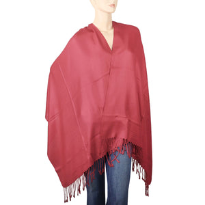 Women's Soft Solid Color Pashmina Shawl Wrap Scarf - Coral Pink