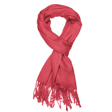 Load image into Gallery viewer, Women&#39;s Soft Solid Color Pashmina Shawl Wrap Scarf - Coral Pink