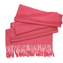 Load image into Gallery viewer, Women&#39;s Soft Solid Color Pashmina Shawl Wrap Scarf - Coral Pink