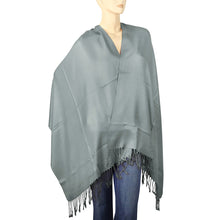 Load image into Gallery viewer, Women&#39;s Soft Solid Color Pashmina Shawl Wrap Scarf - Grey