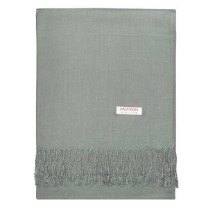 Women's Soft Solid Color Pashmina Shawl Wrap Scarf - Grey