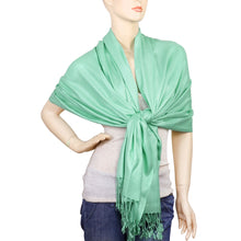 Load image into Gallery viewer, Women&#39;s Soft Solid Color Pashmina Shawl Wrap Scarf - Mint