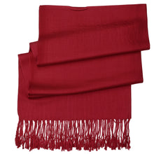 Load image into Gallery viewer, Women&#39;s Soft Solid Color Pashmina Shawl Wrap Scarf - Burgundy