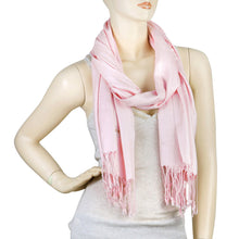 Load image into Gallery viewer, Women&#39;s Soft Solid Color Pashmina Shawl Wrap Scarf - Pink
