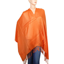 Load image into Gallery viewer, Women&#39;s Soft Solid Color Pashmina Shawl Wrap Scarf - Orange