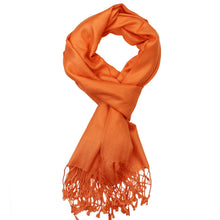 Load image into Gallery viewer, Women&#39;s Soft Solid Color Pashmina Shawl Wrap Scarf - Orange