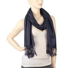 Load image into Gallery viewer, Women&#39;s Soft Solid Color Pashmina Shawl Wrap Scarf - Charcoal Grey