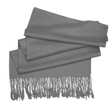 Load image into Gallery viewer, Women&#39;s Soft Solid Color Pashmina Shawl Wrap Scarf - Dark Grey