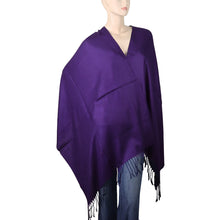 Load image into Gallery viewer, Women&#39;s Soft Solid Color Pashmina Shawl Wrap Scarf - Dark Purple
