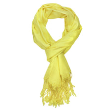 Load image into Gallery viewer, Women&#39;s Soft Solid Color Pashmina Shawl Wrap Scarf - Yellow