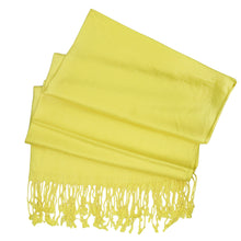 Load image into Gallery viewer, Women&#39;s Soft Solid Color Pashmina Shawl Wrap Scarf - Yellow