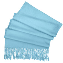 Load image into Gallery viewer, Women&#39;s Soft Solid Color Pashmina Shawl Wrap Scarf - Sky Blue
