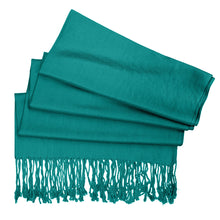 Load image into Gallery viewer, Women&#39;s Soft Solid Color Pashmina Shawl Wrap Scarf - Teal Green