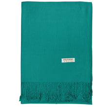 Load image into Gallery viewer, Women&#39;s Soft Solid Color Pashmina Shawl Wrap Scarf - Teal Green