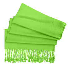 Load image into Gallery viewer, Women&#39;s Soft Solid Color Pashmina Shawl Wrap Scarf - Lime Green
