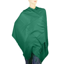 Load image into Gallery viewer, Women&#39;s Soft Solid Color Pashmina Shawl Wrap Scarf - Irish Green