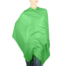 Load image into Gallery viewer, Women&#39;s Soft Solid Color Pashmina Shawl Wrap Scarf - Spring Apple Green