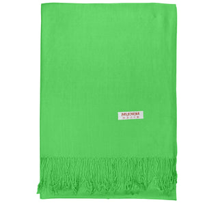 Women's Soft Solid Color Pashmina Shawl Wrap Scarf - Spring Apple Green