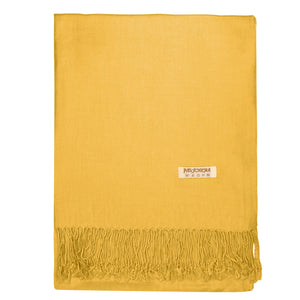 Women's Soft Solid Color Pashmina Shawl Wrap Scarf - Gold