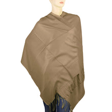 Load image into Gallery viewer, Women&#39;s Soft Solid Color Pashmina Shawl Wrap Scarf - Pale Brown