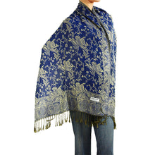 Load image into Gallery viewer, Women&#39;s Paisley Pashmina Scarf - Royal