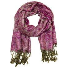 Load image into Gallery viewer, Women&#39;s Paisley Pashmina Scarf - Violet