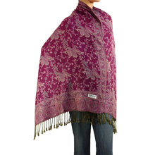 Load image into Gallery viewer, Women&#39;s Paisley Pashmina Scarf - Violet