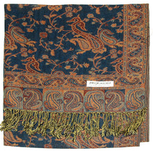 Load image into Gallery viewer, Women&#39;s Paisley Pashmina Scarf - Cyan