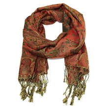 Load image into Gallery viewer, Women&#39;s Paisley Pashmina Scarf - Grey