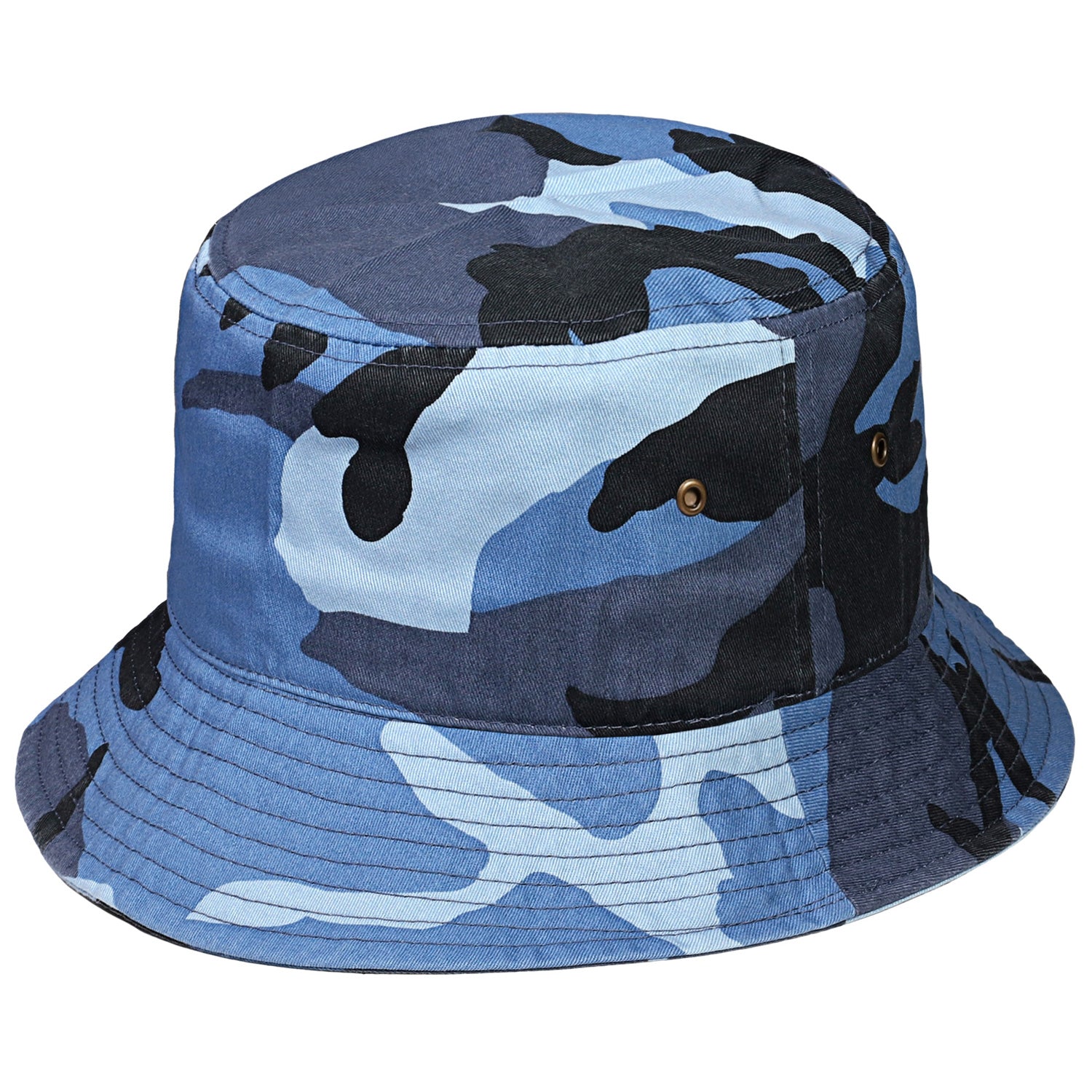 Blue camo store bucket hat