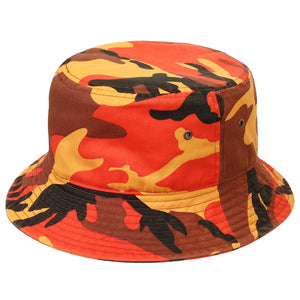 Bucket Hat - Orange Camouflage