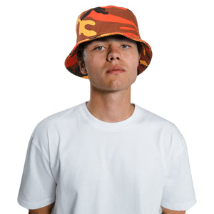 Bucket Hat - Orange Camouflage