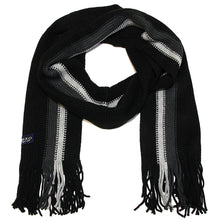 Load image into Gallery viewer, Men Striped Knitted Winter Scarf - Black