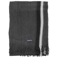 Load image into Gallery viewer, Men Striped Knitted Winter Scarf - Dark Grey
