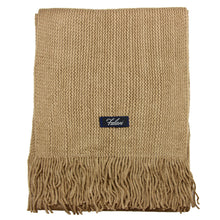 Load image into Gallery viewer, Men Solid Knitted Winter Scarf - Beige