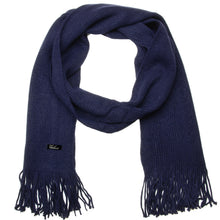 Load image into Gallery viewer, Men Solid Knitted Winter Scarf - Navy