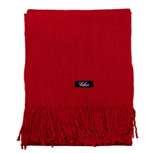 Load image into Gallery viewer, Men Solid Knitted Winter Scarf - Red