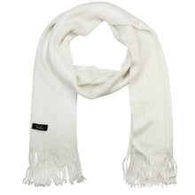 Load image into Gallery viewer, Men Solid Knitted Winter Scarf - White