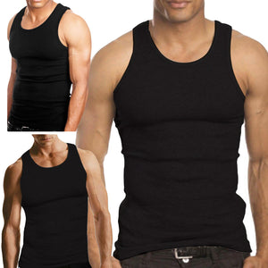 3-Pack Men's A-Shirt Tank Top Gym Workout Undershirt