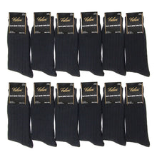 Load image into Gallery viewer, 12 Pairs Black Casual Dress Socks