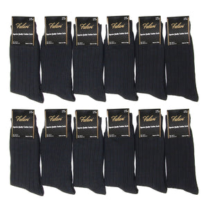 12 Pairs Black Casual Dress Socks