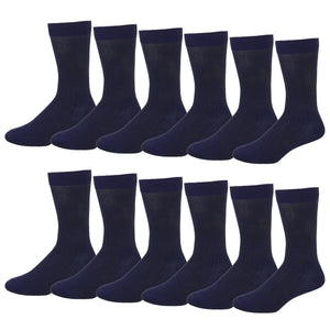 12 Pairs Navy Casual Dress Socks