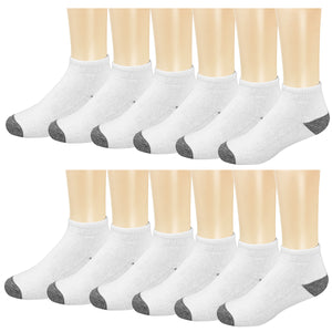 12-Pack Men's Ultimate Cushioned Cotton Ankle Socks