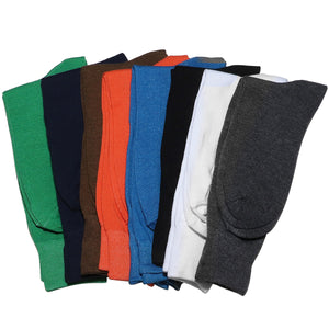 Falari Men 8 Pairs Colorful Solid Novelty Crazy Combed Casual Dress Socks 931