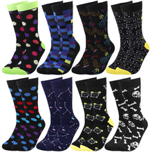 Load image into Gallery viewer, Falari Men 8 Pairs Colorful Novelty Crazy Combed Casual Dress Socks
