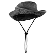 Load image into Gallery viewer, Wide Brim Boonie Hat - Black Denim