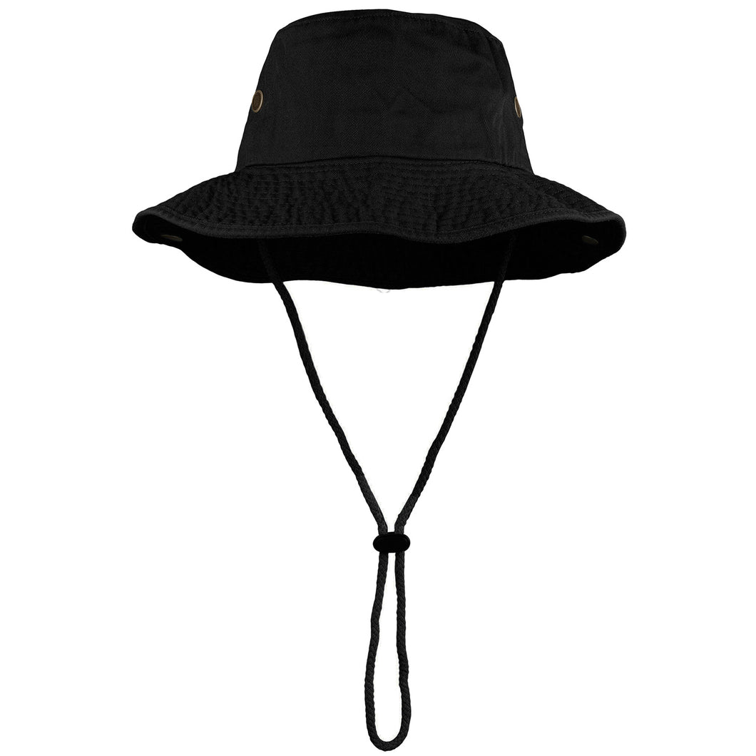 Wide Brim Boonie Hat - Black