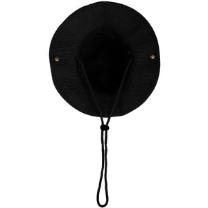 Wide Brim Boonie Hat - Black